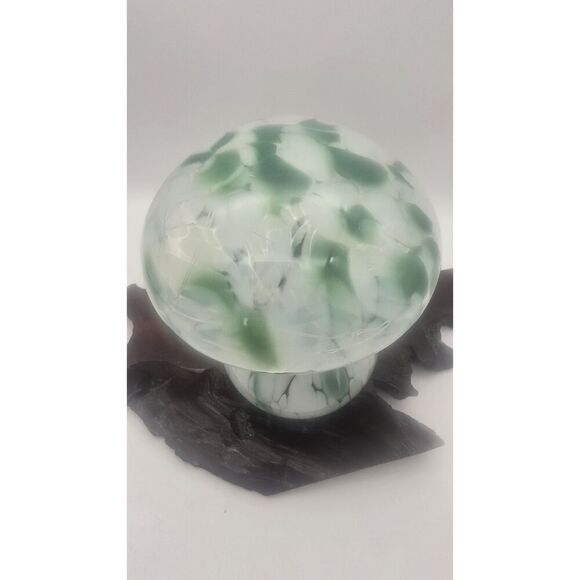 Glass Mushroom LED Light Home Decor. Fairy Lamp Green - Picture 9 of 13